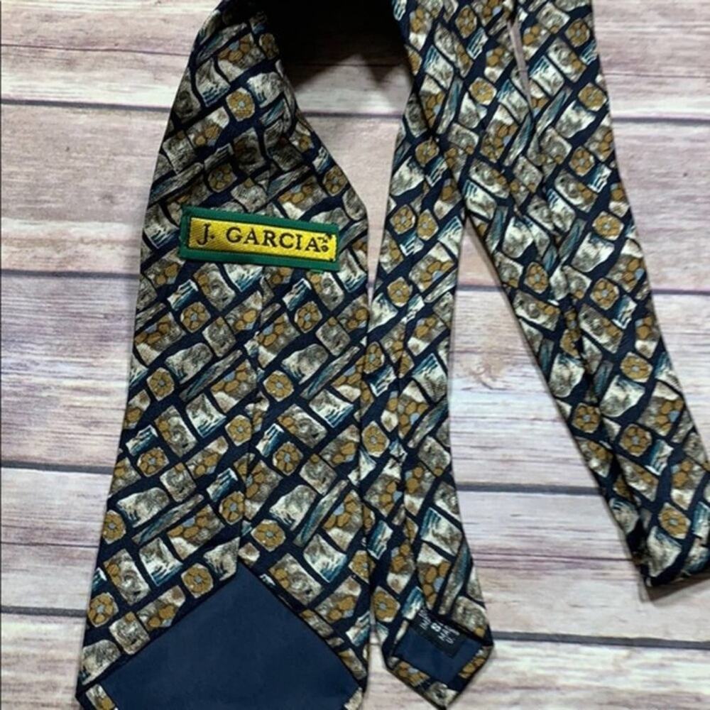 J. Garcia Silk Abstract Tie - Picture 3 of 3